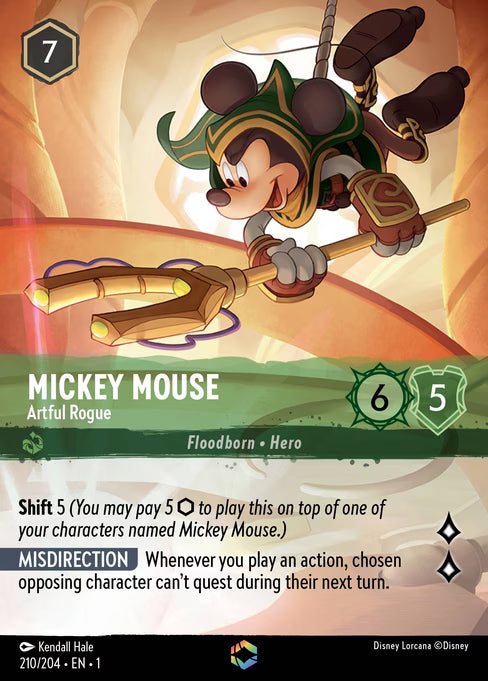 Mickey Mouse - Artful Rogue Disney Lorcana card