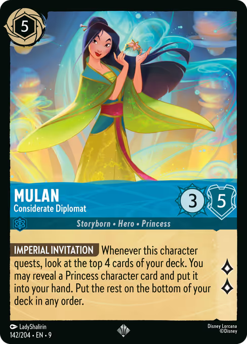Mulan - Considerate Diplomat Disney Lorcana card