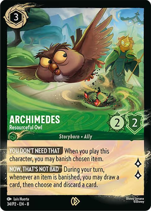 Archimedes - Resourceful Owl Disney Lorcana card