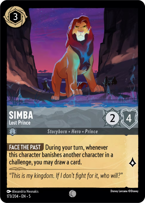 Simba - Lost Prince Disney Lorcana card