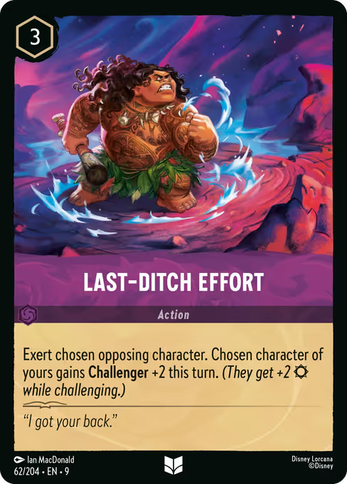 Last-Ditch Effort Disney Lorcana card