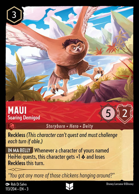 Maui - Soaring Demigod Disney Lorcana card