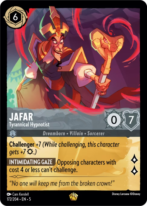 Jafar - Tyrannical Hypnotist Disney Lorcana card