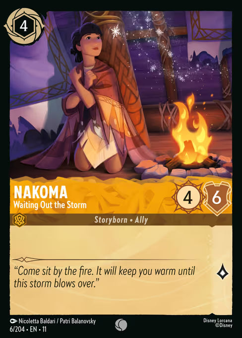 Nakoma - Waiting Out the Storm Disney Lorcana card