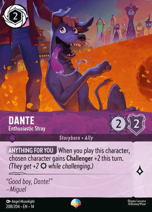 Dante - Enthusiastic Stray Disney Lorcana card
