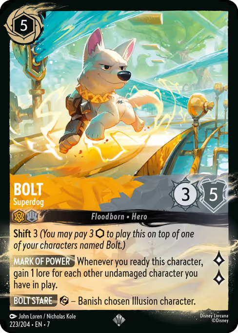 Bolt - Superdog Disney Lorcana card