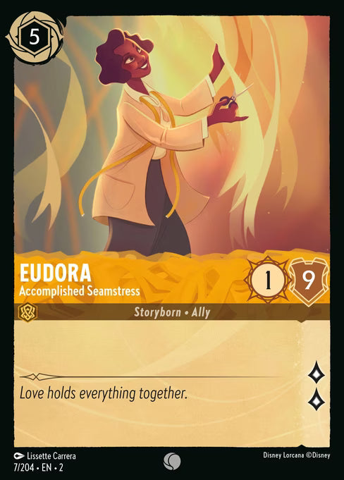 Eudora - Accomplished Seamstress Disney Lorcana card