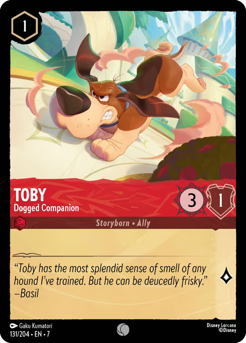 Toby - Dogged Companion Disney Lorcana card