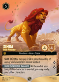 Simba - Pride Protector Disney Lorcana card