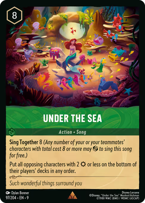 Under the Sea Disney Lorcana card