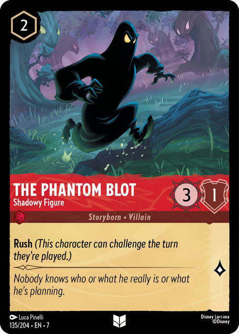 The Phantom Blot - Shadowy Figure Disney Lorcana card