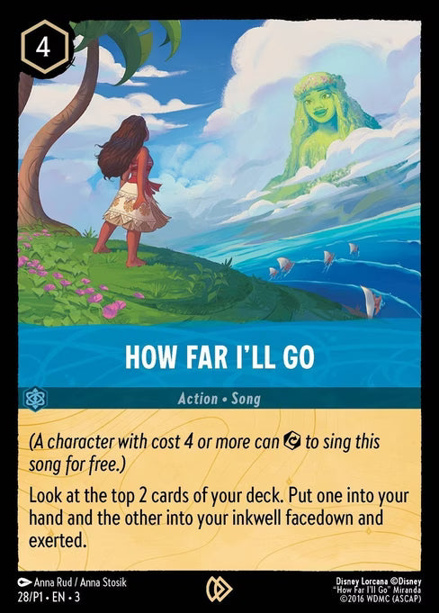 How Far I'll Go Disney Lorcana card