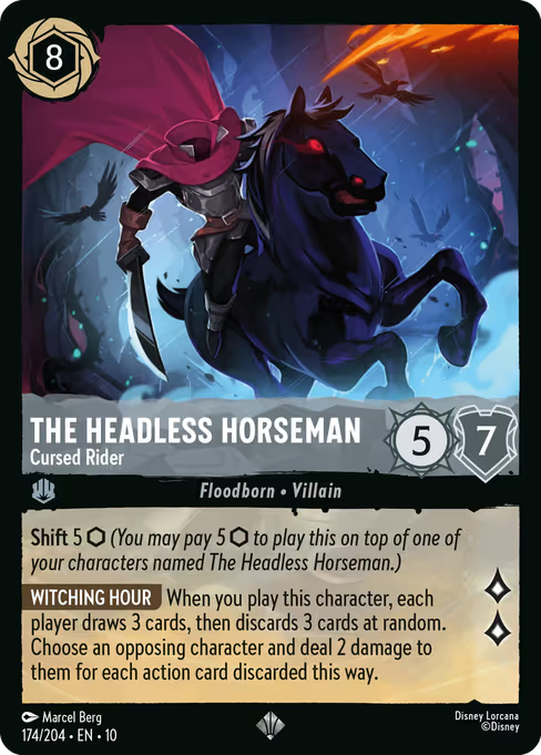 The Headless Horseman - Cursed Rider Disney Lorcana card