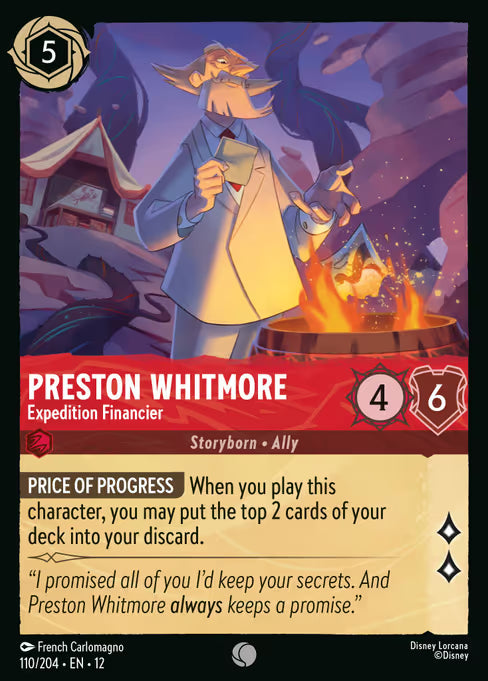 Preston Whitmore - Expedition Financier Disney Lorcana card
