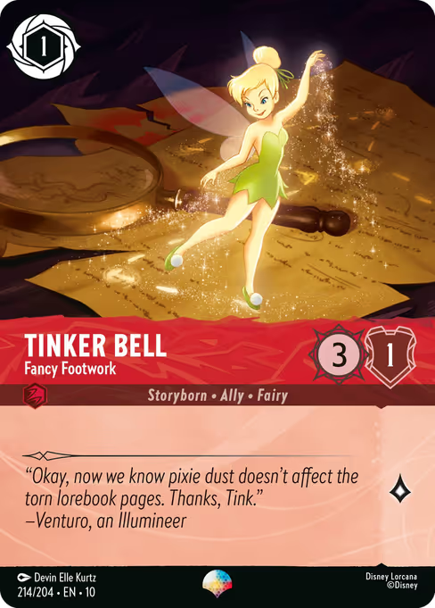 Tinker Bell - Fancy Footwork Disney Lorcana card