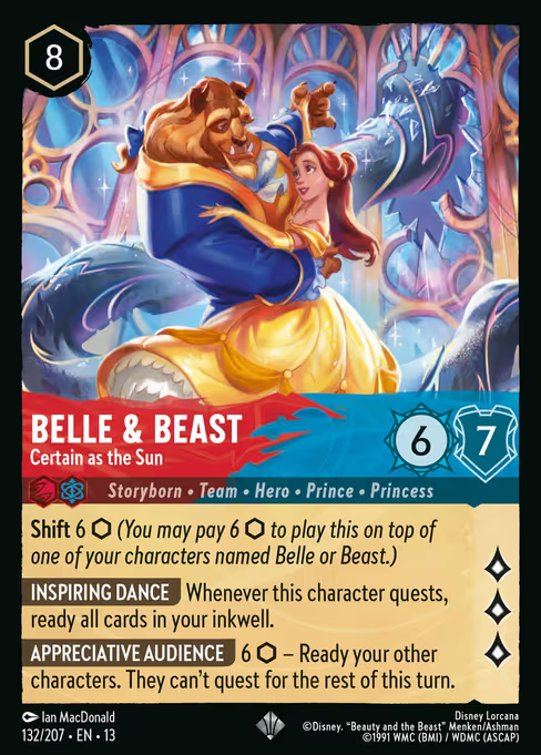 Belle & Beast - Certain as the Sun Disney Lorcana card
