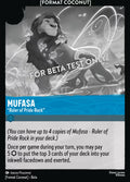 Mufasa - "Ruler of Pride Rock" Disney Lorcana card