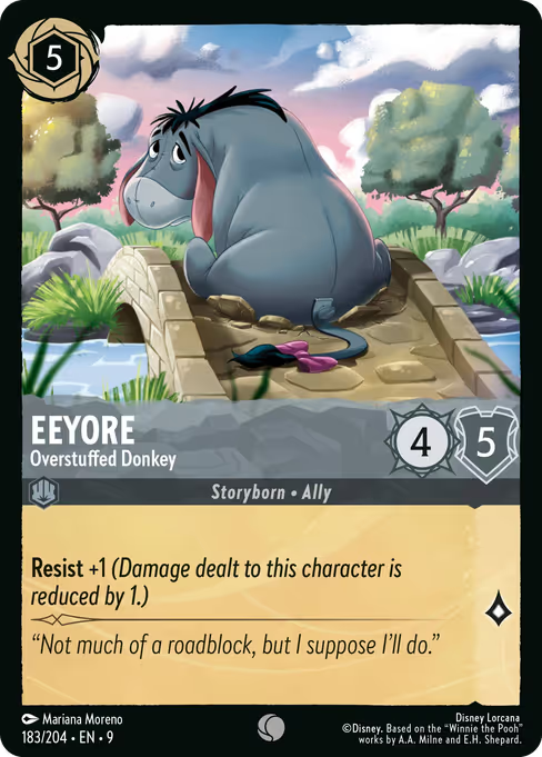 Eeyore - Overstuffed Donkey Disney Lorcana card