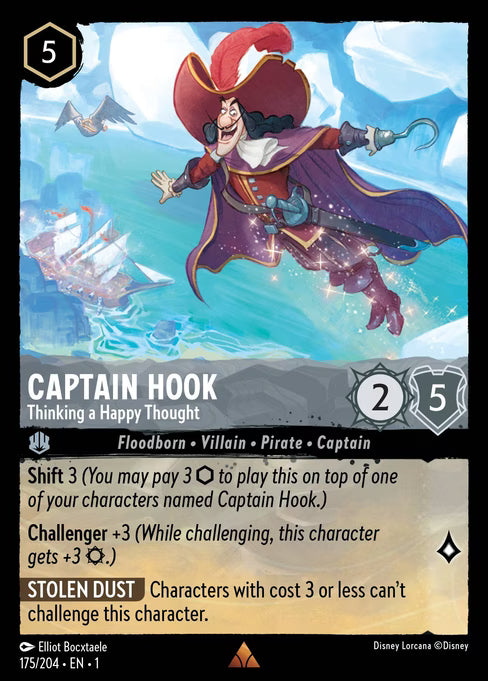 Captain Hook - Thinking a Happy Thought Disney Lorcana card