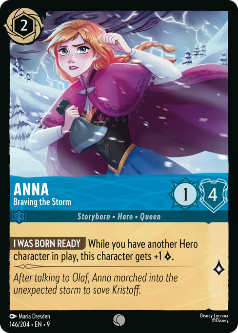 Anna - Braving the Storm Disney Lorcana card