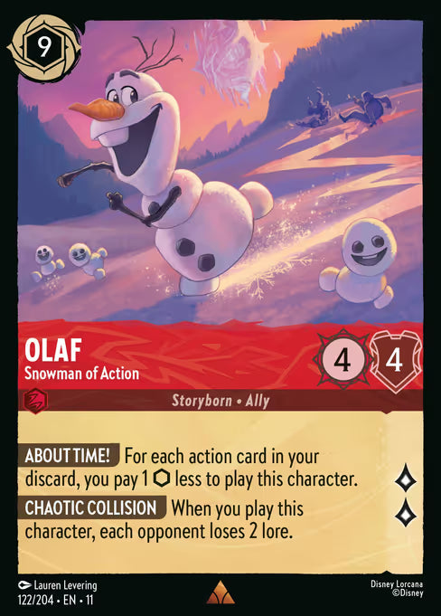 Olaf - Snowman of Action Disney Lorcana card
