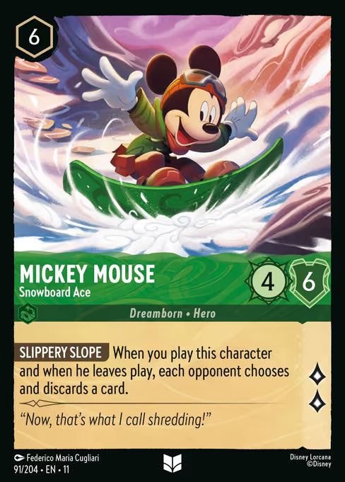 Mickey Mouse - Snowboard Ace Disney Lorcana card