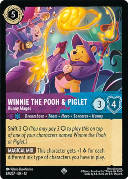 Winnie The Pooh & Piglet - Hunny Mages Disney Lorcana card