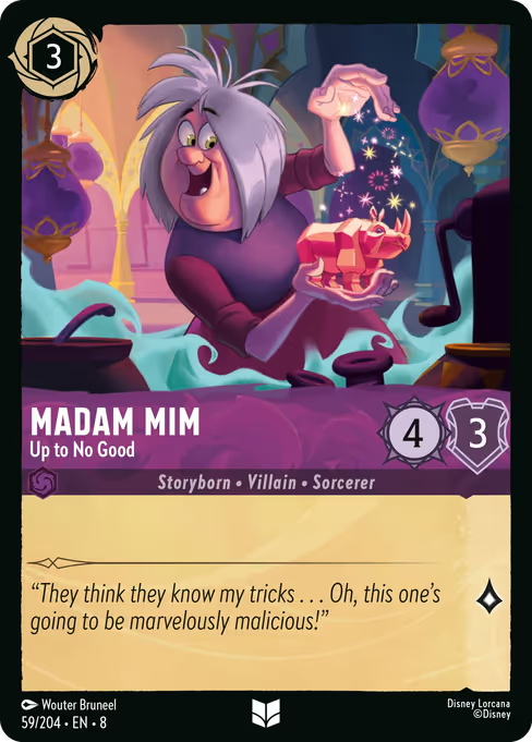 Madam Mim - Up to No Good Disney Lorcana card