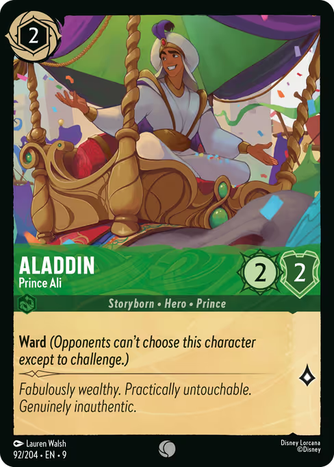 Aladdin - Prince Ali Disney Lorcana card