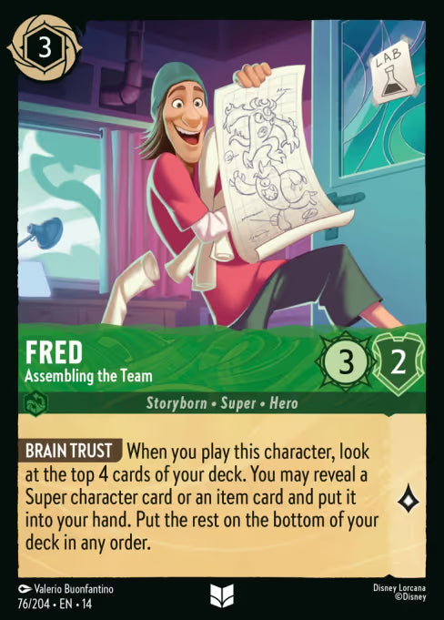 Fred - Assembling the Team Disney Lorcana card