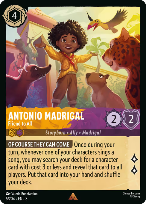 Antonio Madrigal - Friend to All Disney Lorcana card