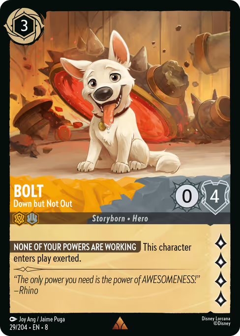 Bolt - Down but Not Out Disney Lorcana card