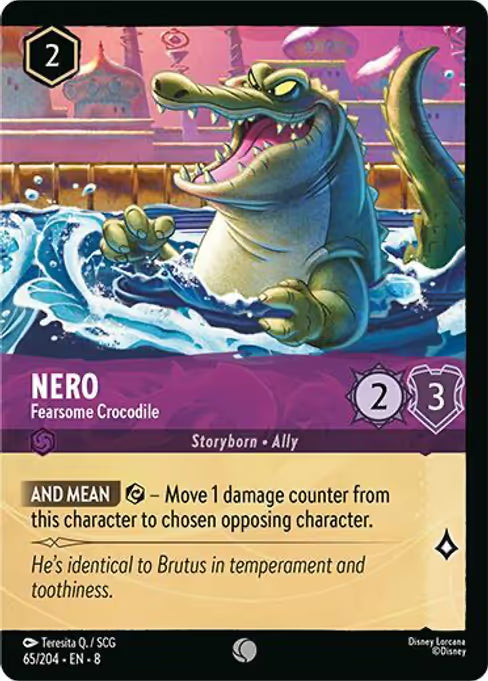 Nero - Fearsome Crocodile Disney Lorcana card