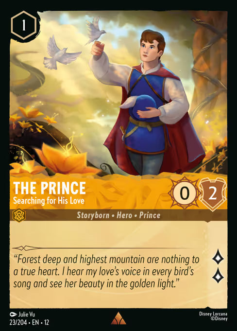 The Prince - Searching for His Love Disney Lorcana card