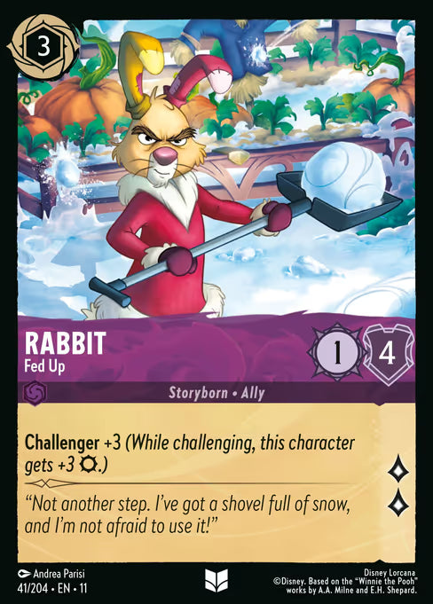 Rabbit - Fed Up Disney Lorcana card
