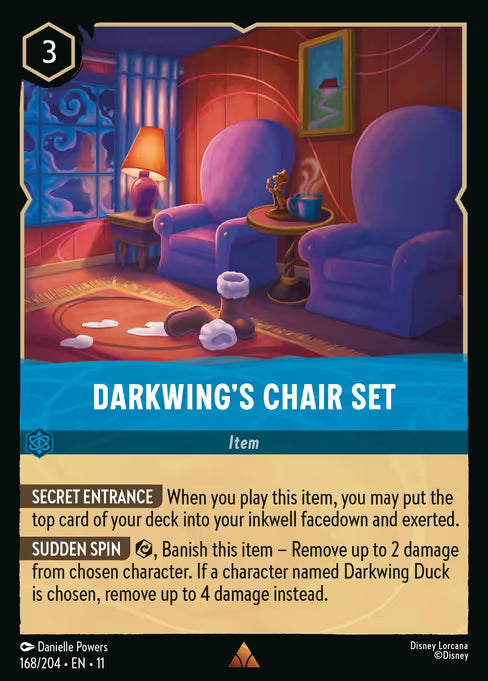 Darkwing's Chair Set Disney Lorcana card