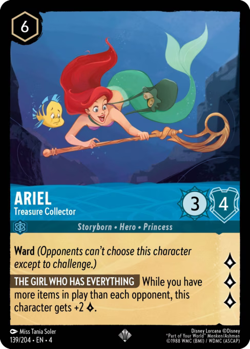 Ariel - Treasure Collector Disney Lorcana card