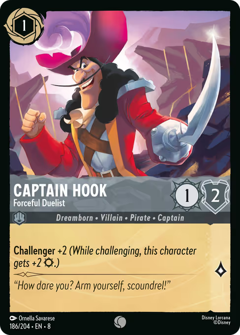 Captain Hook - Forceful Duelist Disney Lorcana card