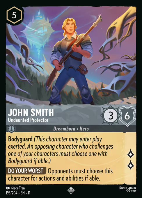 John Smith - Undaunted Protector Disney Lorcana card