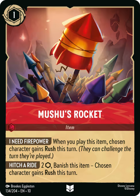 Mushu's Rocket Disney Lorcana card