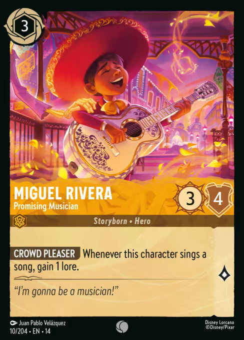 Miguel Rivera - Promising Musician Disney Lorcana card