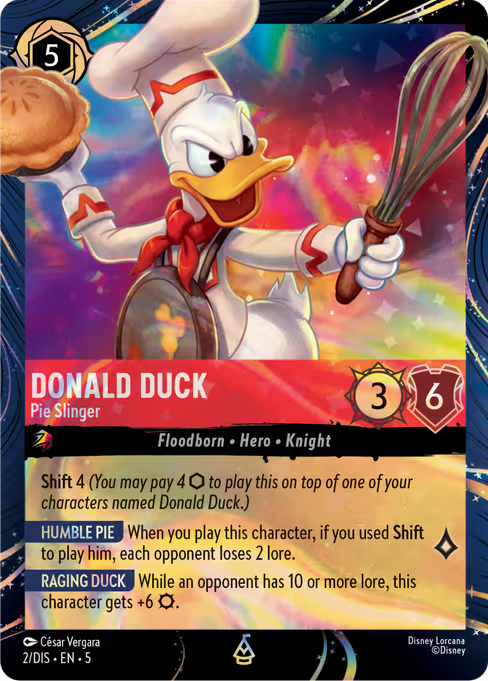 Donald Duck - Pie Slinger Disney Lorcana card