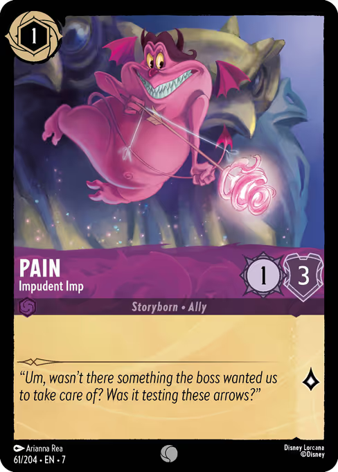 Pain - Impudent Imp Disney Lorcana card