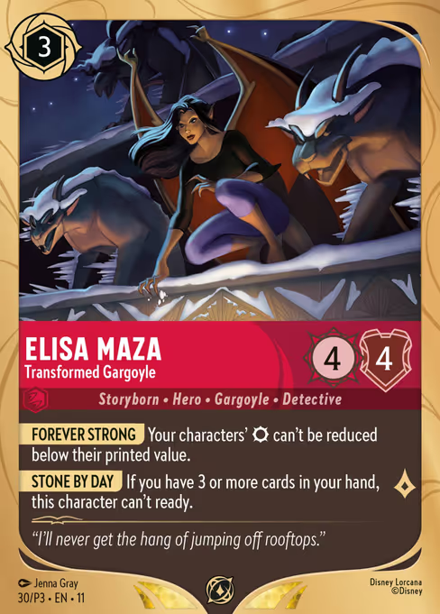 Elisa Maza - Transformed Gargoyle Disney Lorcana card