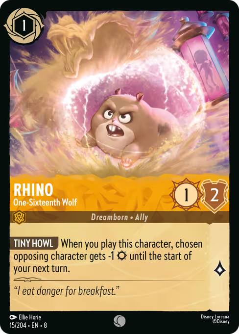 Rhino - One-Sixteenth Wolf Disney Lorcana card