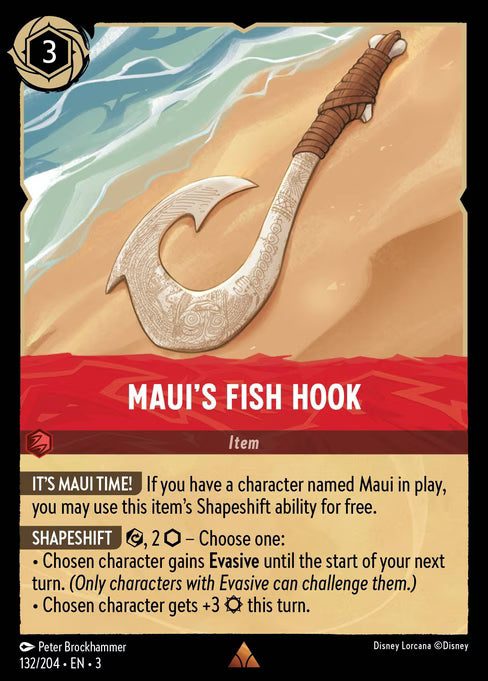 Maui's Fish Hook Disney Lorcana card