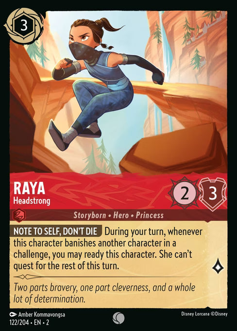 Raya - Headstrong Disney Lorcana card