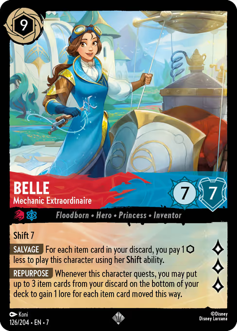 Belle - Mechanic Extraordinaire Disney Lorcana card