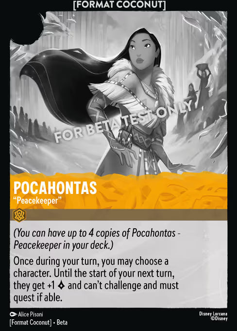 Pocahontas - "Peacekeeper" Disney Lorcana card