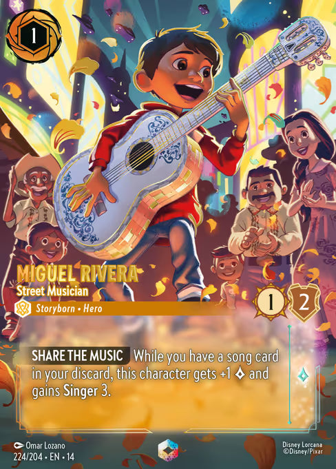 Miguel Rivera - Street Musician Disney Lorcana card